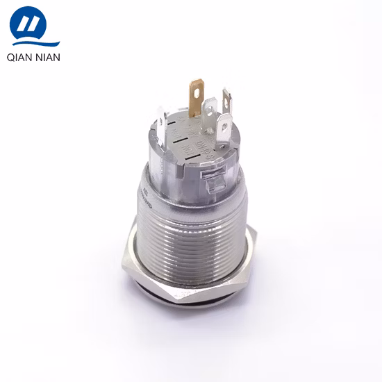 12/16/19/22mm Power Waterproof IP67 Latching Lock Momentary Metal Push Button Switch