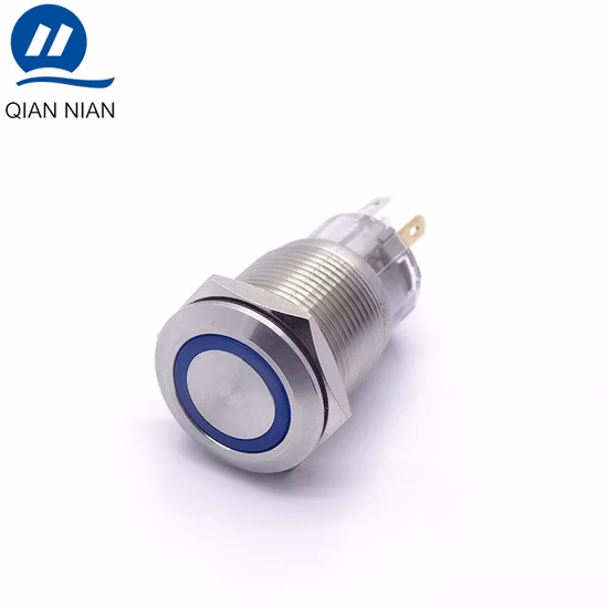 12/16/19/22 mm Power Wasserdichter IP67-Rastschloss-Momentan-Drucktastenschalter aus Metall